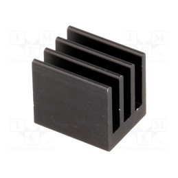 10 pcs : ICK SMD K 17 SA - Heatsink: extruded, black, L: 17mm, W: 13.5mm, H: 15.24mm, 19.4K/W