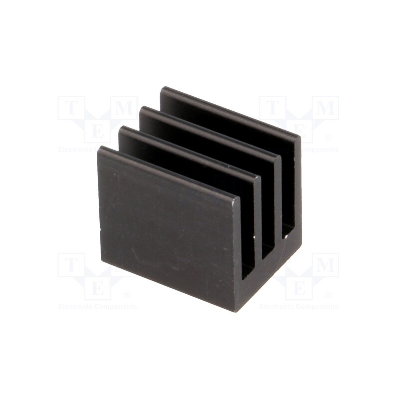 10 pcs : ICK SMD K 17 SA - Heatsink: extruded, black, L: 17mm, W: 13.5mm, H: 15.24mm, 19.4K/W