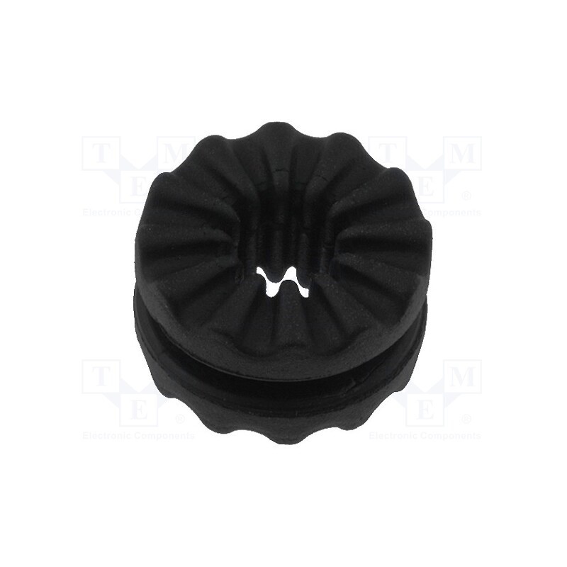 50 pcs : VG-2 - Grommet, black, Panel thick: max.9.53mm, rubber, Øout: 14.4mm