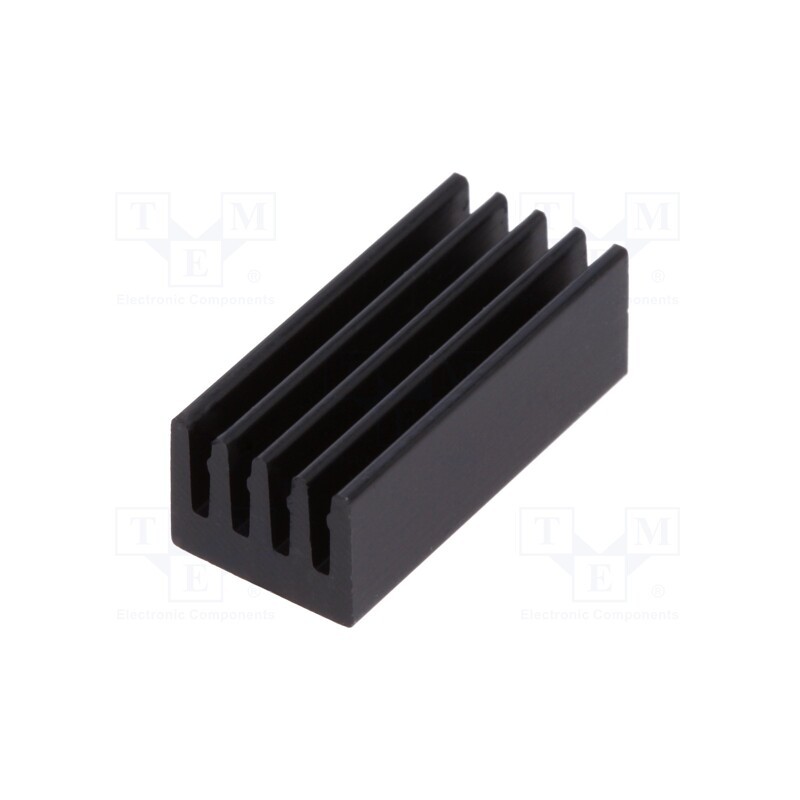 10 pcs : ICKSMDN17SA - Heatsink: extruded, black, L: 17mm, W: 8mm, H: 6mm, 42K/W, aluminium