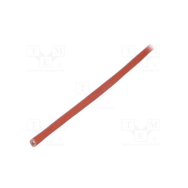 50 m : SCS4KV 2.5 RB 10 - Insulating tube, fiberglass, brick red, -60÷250°C, Øint: 2.5mm