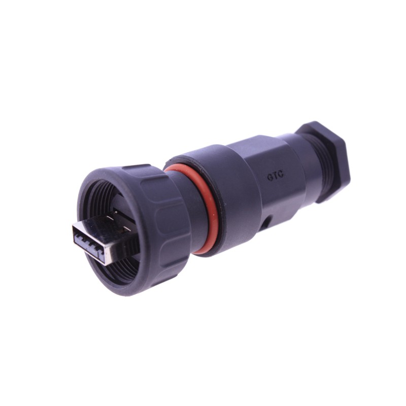 1 pcs - RS PRO Straight, Cable Mount, Socket Type A 2.0 IP67 Type A USB Connector