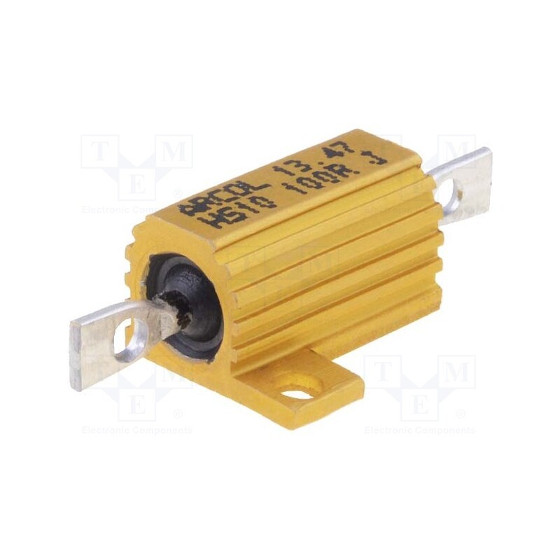 10 pcs : HS10 100R J - Resistor: wire-wound, with heatsink, screw, 100Ω, 10W, ±5%