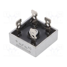 10 pcs : KBPC15005 - Bridge rectifier: single-phase, Urmax: 50V, If: 15A, Ifsm: 300A