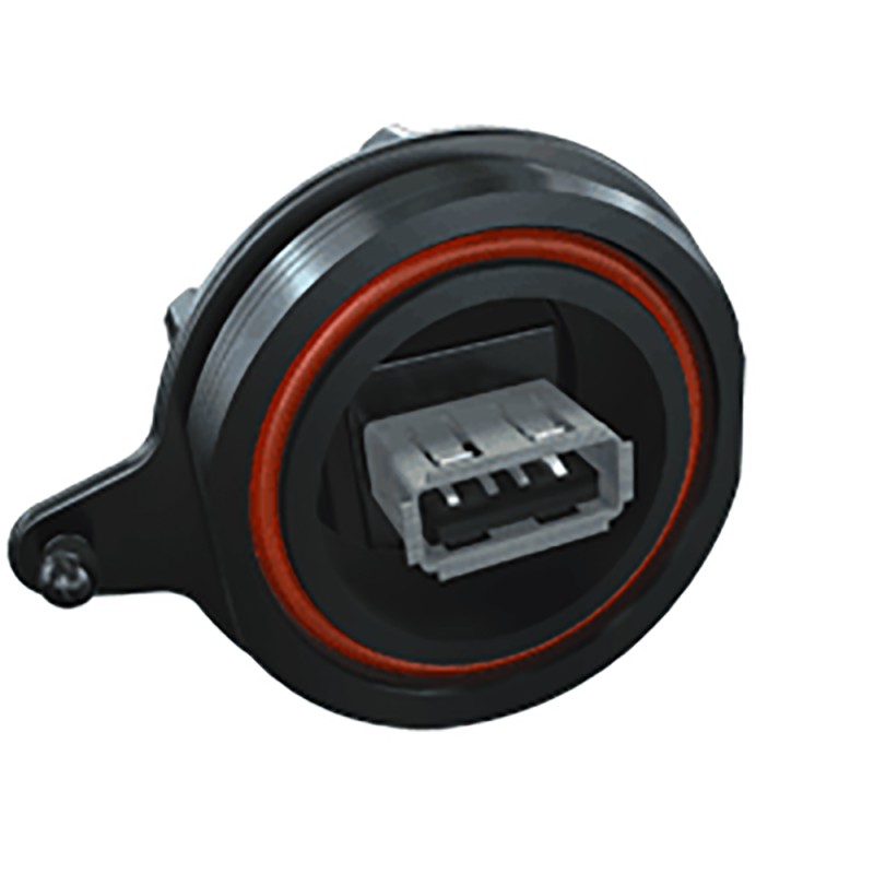 1 pcs - Samtec, Panel Mount, Socket Type A to B 2.0 IP68 USB Connector