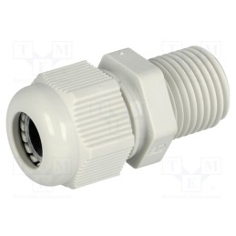 20 pcs : GPA M16-L - Cable gland, with long thread, M16, 1.5, IP68, polyamide, grey