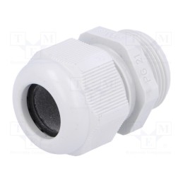 10 pcs : GPA PG21 - Cable gland, PG21, IP68, polyamide, grey