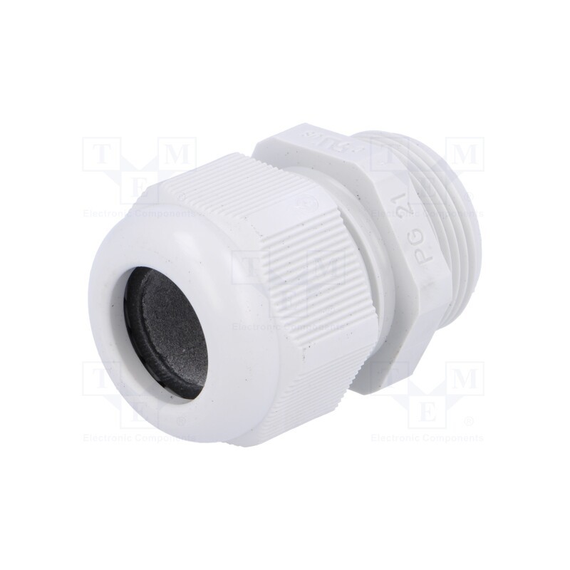 10 pcs : GPA PG21 - Cable gland, PG21, IP68, polyamide, grey