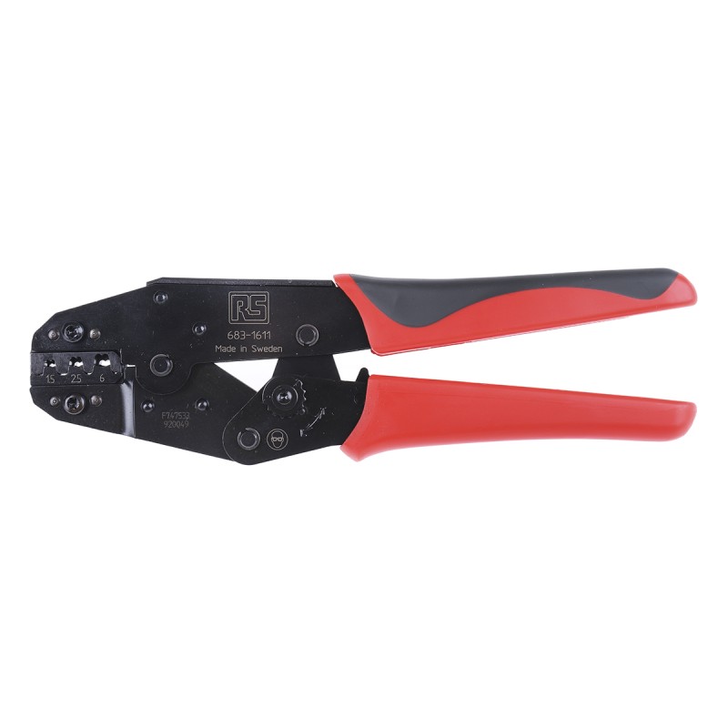 1 pcs - RS PRO Hand Ratcheting Crimp Tool for Crimp Contacts, 0,5 - 6mm² Wire