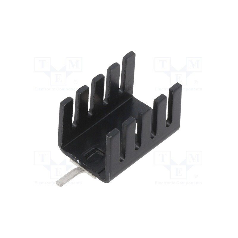 10 pcs : ATS-PCB1013 - Heatsink: extruded, U, TO220, black, L: 19mm, W: 13.2mm, H: 12.7mm