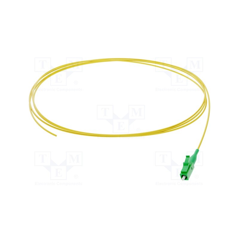 10 pcs : G-LCA-XX-S-001.0-P9-D-09-Y - Optic fiber pigtail, LC/APC, 1m, Optical fiber: 900um, yellow