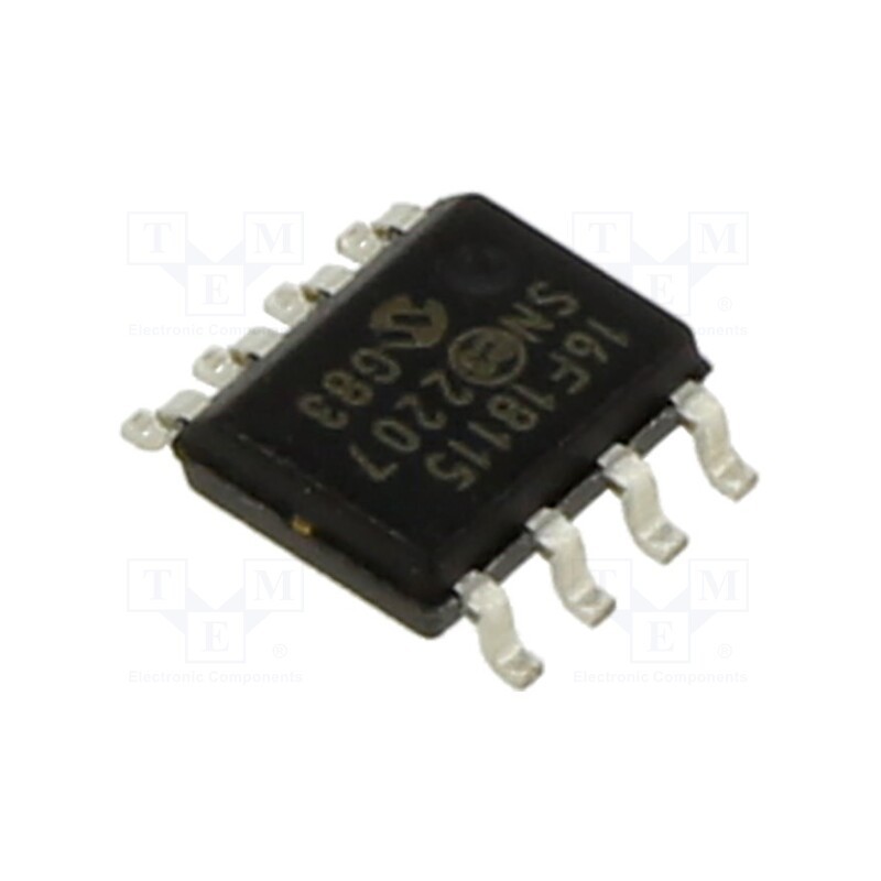 10 pcs : PIC16F18115-I/SN - IC: PIC microcontroller, 14kB, 32MHz, ADC,DAC,EUSART,I2C,PWM,SPI
