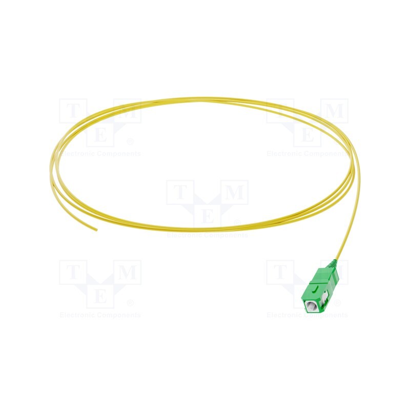 10 pcs : G-SCA-XX-S-001.0-P9-D-09-Y - Optic fiber pigtail, SC/APC, 1m, Optical fiber: 900um, yellow