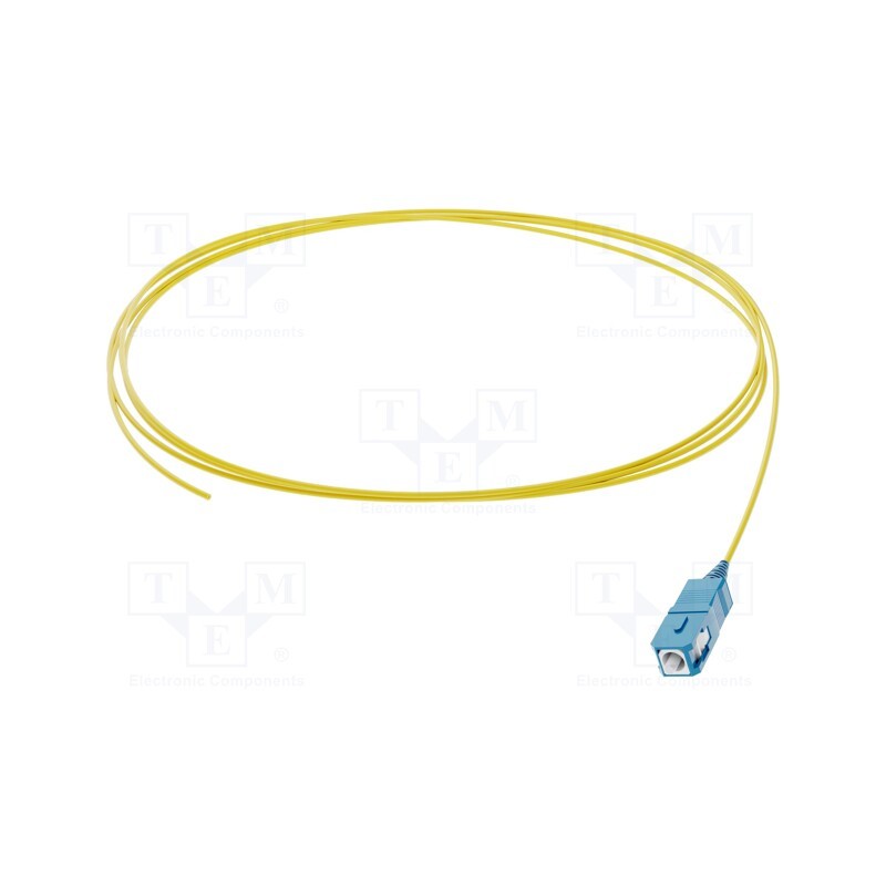 10 pcs : G-SC-XX-S-001.0-P9-D-09-Y - Optic fiber pigtail, SC/UPC, 1m, Optical fiber: 900um, yellow