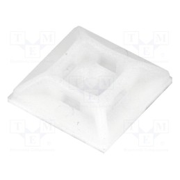 50 pcs : CM-19S - Holder, self-adhesive, polyamide, natural, A: 19mm, B: 4.2mm, D: 4mm