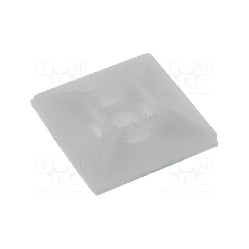 50 pcs : CM-28 - Holder, self-adhesive, polyamide, natural, A: 27.8mm, B: 6.2mm