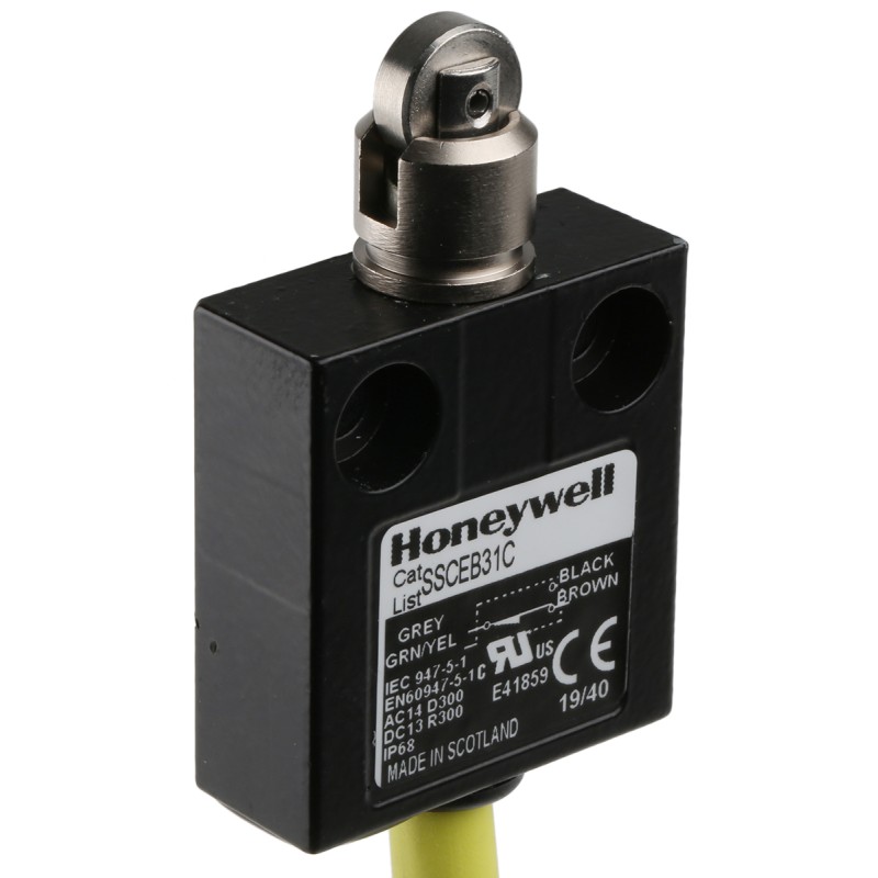 1 pcs - Honeywell SSCE Series Plunger Limit Switch, NO/NC, IP68, SPDT, Die Cast Zinc Housing, 240V ac Max, 4A Max