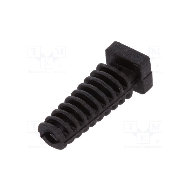 50 pcs : FIX-3.0X23-PRO - Strain relief, Øhole: 3mm, elastomer, black, L: 23mm