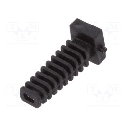 50 pcs : FIX-3.5X1.8X25-PRO - Strain relief, elastomer, black, Panel thick: max.2.2mm, L: 25mm
