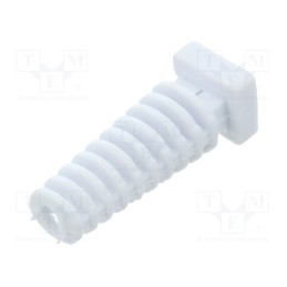 50 pcs : FIX-3.5X25-WH - Strain relief, Øhole: 3.5mm, elastomer, white, L: 25mm