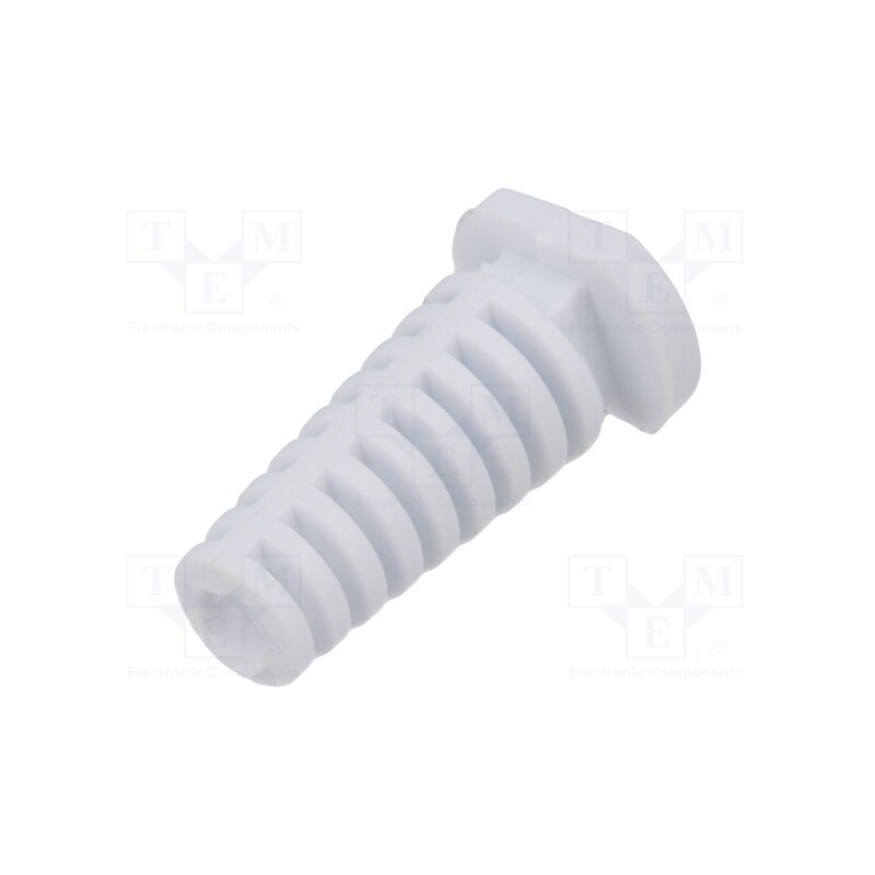 50 pcs : FIX-4.0X25-WH - Strain relief, Øhole: 4mm, elastomer, white, L: 25mm