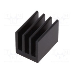 10 pcs : ICKSMDK19SA - Heatsink: extruded, black, L: 19mm, W: 13.5mm, H: 15.24mm, 18K/W