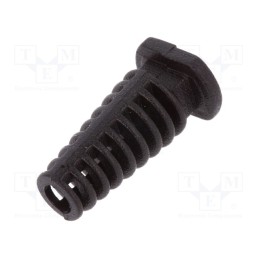 50 pcs : FIX-4.5X25-PRO - Strain relief, Øhole: 4.5mm, elastomer, black, L: 25mm