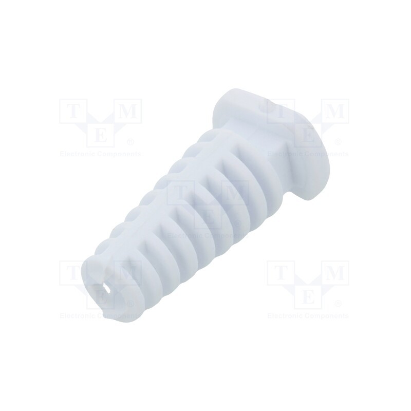 50 pcs : FIX-4.5X25-WH - Strain relief, Øhole: 4.5mm, elastomer, white, L: 25mm