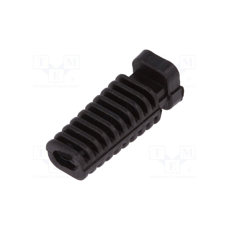 50 pcs : FIX-5.0X2.5X25-PRO - Strain relief, elastomer, black, Panel thick: max.3.4mm, L: 25mm