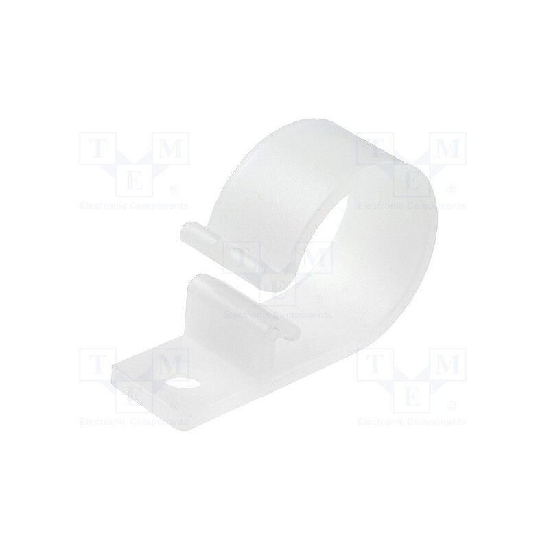 50 pcs : FIX-CCB-1 - Fixing clamp, 12.7mm, polyamide, natural, Cable P-clips