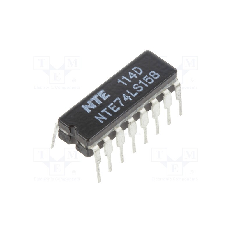 10 pcs : NTE74LS158 - IC: digital, 2 to 1 line,demultiplexer,data selector, Ch: 4, TTL