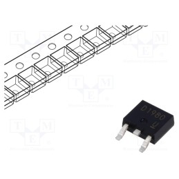 10 pcs : 2SD1980TL - Transistor: NPN, bipolar, Darlington, 100V, 2A, 1W, SC63