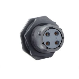 1 pcs - Souriau Circular Connector, 4 Contacts, Cable Mount, Socket
