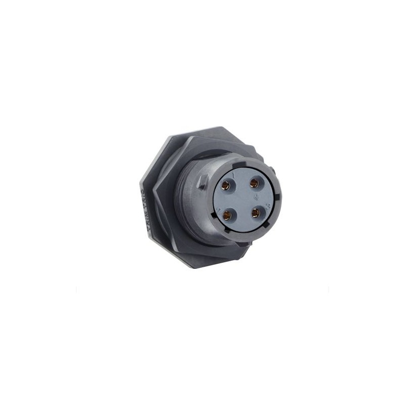 1 pcs - Souriau Circular Connector, 4 Contacts, Cable Mount, Socket