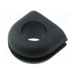 50 pcs : FIX-GR-39 - Grommet, Ømount.hole: 7.5mm, Øhole: 5.2mm, rubber, black