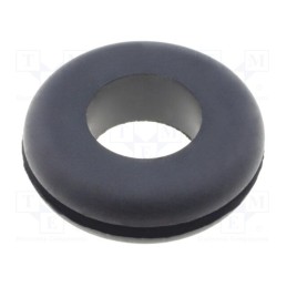50 pcs : FIX-GR-42 - Grommet, Ømount.hole: 20.8mm, Øhole: 12.7mm, rubber, black