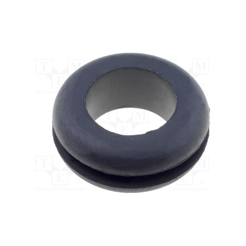 50 pcs : FIX-GR-47 - Grommet, Ømount.hole: 13.5mm, Øhole: 10mm, rubber, black