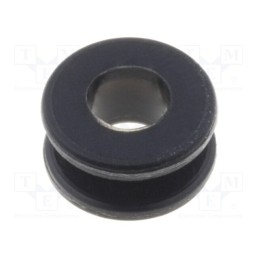 50 pcs : FIX-GR-53 - Grommet, Ømount.hole: 4.5mm, Øhole: 3.5mm, rubber, black