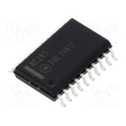 10 pcs : MC74AC245DWG - IC: digital, bidirectional,transceiver, Ch: 8, SMD, SO20, AC, 2÷6VDC
