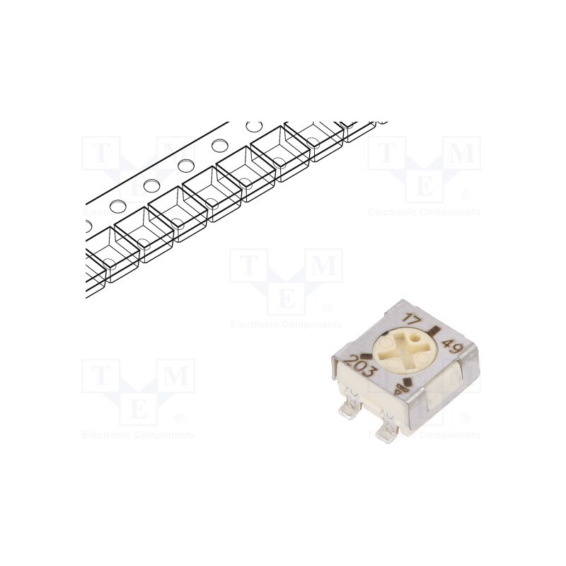 10 pcs : TS53YL203MR10 - Potentiometer: mounting, single turn, 20kΩ, 250mW, SMD, ±20%