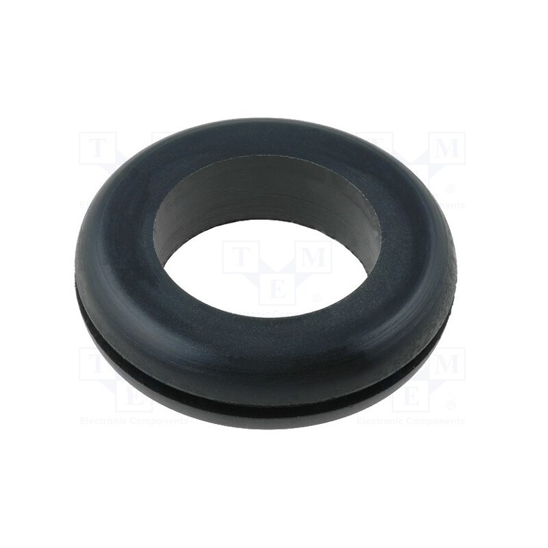 50 pcs : FIX-GR-7 - Grommet, Ømount.hole: 25.2mm, Øhole: 18.5mm, rubber, black