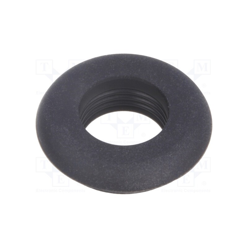 50 pcs : FIX-GR-77 - Grommet, Ømount.hole: 13.8mm, Øhole: 11.2mm, rubber, black