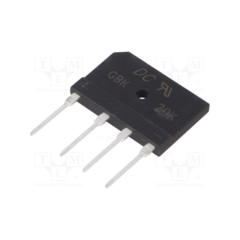 10 pcs : GBK20K - Bridge rectifier: single-phase, Urmax: 800V, If: 20A, Ifsm: 250A