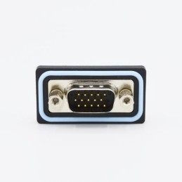 1 pcs - Norcomp HDF 15 Way Vertical Solder D-sub Connector Plug, 2.29mm Pitch, with 4-40 Screw Locks