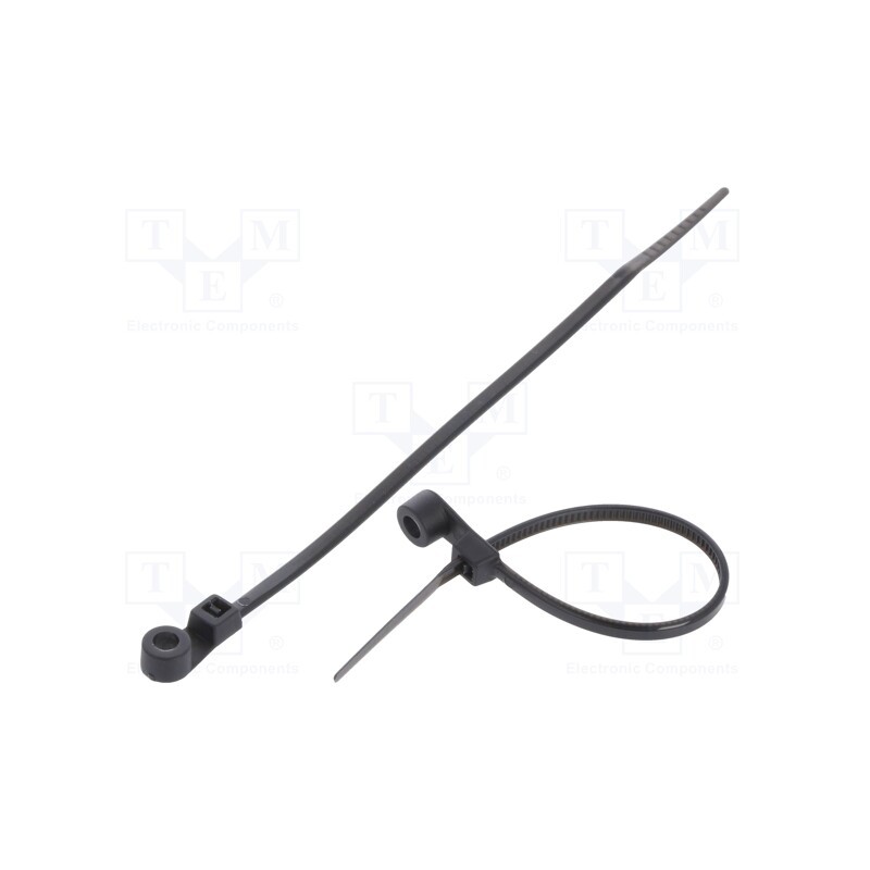 200 pcs : FIX-M-2.5X112/BK - Cable tie, with a hole for screw mounting, L: 112mm, W: 2.5mm