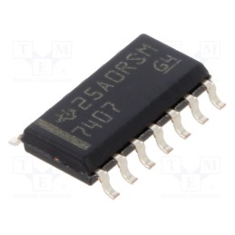 10 pcs : SN7407DR - IC: digital, buffer,non-inverting,line driver, Ch: 6, SMD, SOIC14