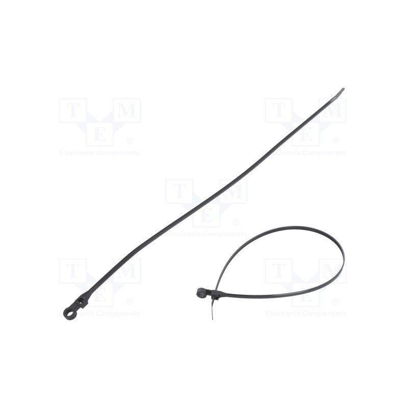 200 pcs : FIX-M-4.8X380/BK - Cable tie, with a hole for screw mounting, L: 380mm, W: 4.8mm