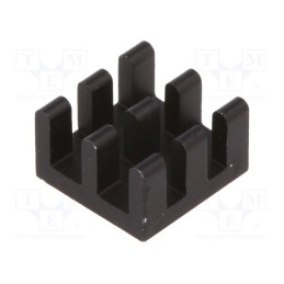 10 pcs : ICKBGA10X10 - Heatsink: extruded, black, L: 10mm, W: 10mm, H: 6mm, aluminium