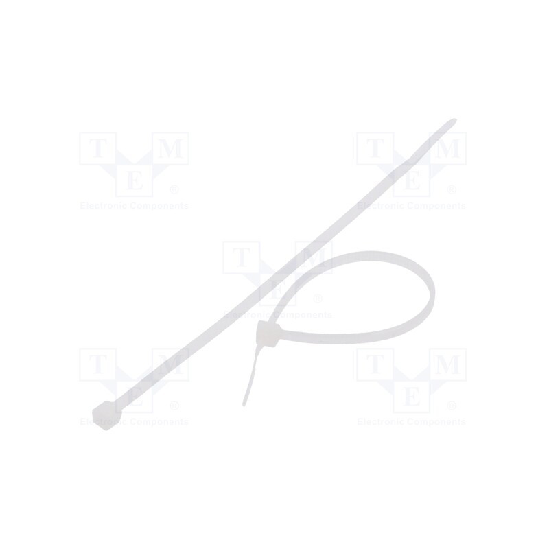 200 pcs : FIX-S-2.5X120/N - Cable tie, L: 120mm, W: 2.5mm, polyamide, 80N, natural, Ømax: 30mm