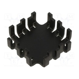 10 pcs : FK 202 SA - Heatsink: extruded, black, L: 45mm, W: 45mm, H: 12.7mm, 8K/W, anodized
